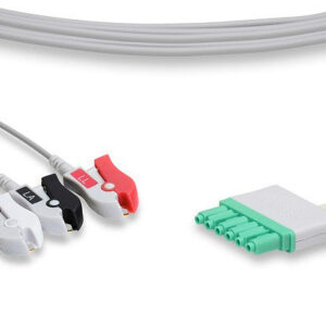 Draeger Compatible ECG Leadwire / 3 Leads Pinch/Grabber