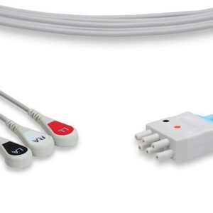 Nihon Kohden Compatible ECG Leadwire / 3 Leads Snap