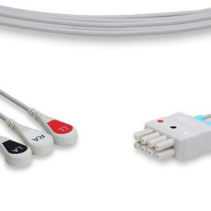 Nihon Kohden Compatible ECG Leadwire / 3 Leads Snap