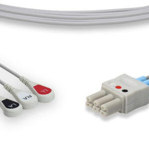 Draeger Compatible ECG Leadwire / 3 Leads Snap