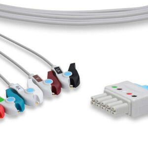 Draeger Compatible ECG Leadwire / 5 Leads Pinch/Grabber