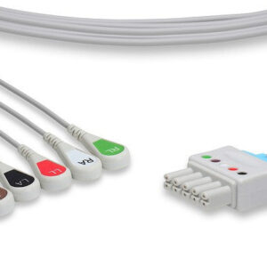 Draeger Compatible ECG Leadwire / 5 Leads Snap