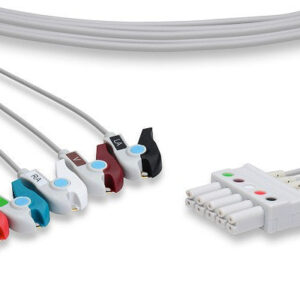 Draeger Compatible ECG Leadwire / 5 Leads Pinch/Grabber
