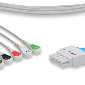 Mennen Compatible ECG Leadwire / 5 Leads Snap