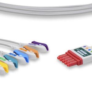 Philips Compatible ECG Leadwire / 5 Leads V2-V6 Pinch/Grabber