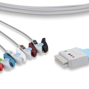GE Healthcare > Marquette Compatible ECG Leadwire / 5 Leads Pinch/Grabber (Grouped)