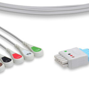 GE Healthcare > Marquette Compatible ECG Leadwire / 5 Leads Snap (Grouped)