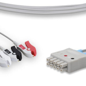 GE Healthcare Compatible ECG Leadwire / 3 Leads Pinch/Grabber