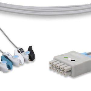 GE Healthcare Compatible ECG Leadwire / 3 Leads Pinch/Grabber
