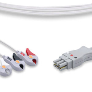 Datex Ohmeda Compatible ECG Leadwire / 3 Leads Pinch/Grabber