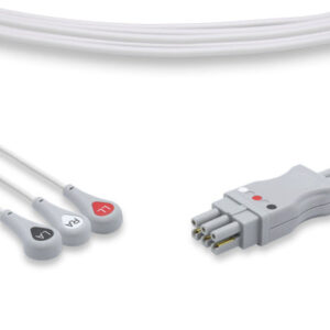 Datex Ohmeda Compatible ECG Leadwire / 3 Leads Snap