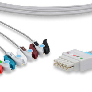 Datex Ohmeda Compatible ECG Leadwire / 5 Leads Pinch/Grabber (Grouped)