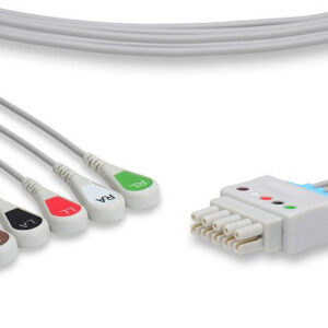 Datex Ohmeda Compatible ECG Leadwire / 5 Leads Snap (Grouped)