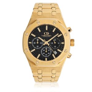 Chronograph Gold, black watch